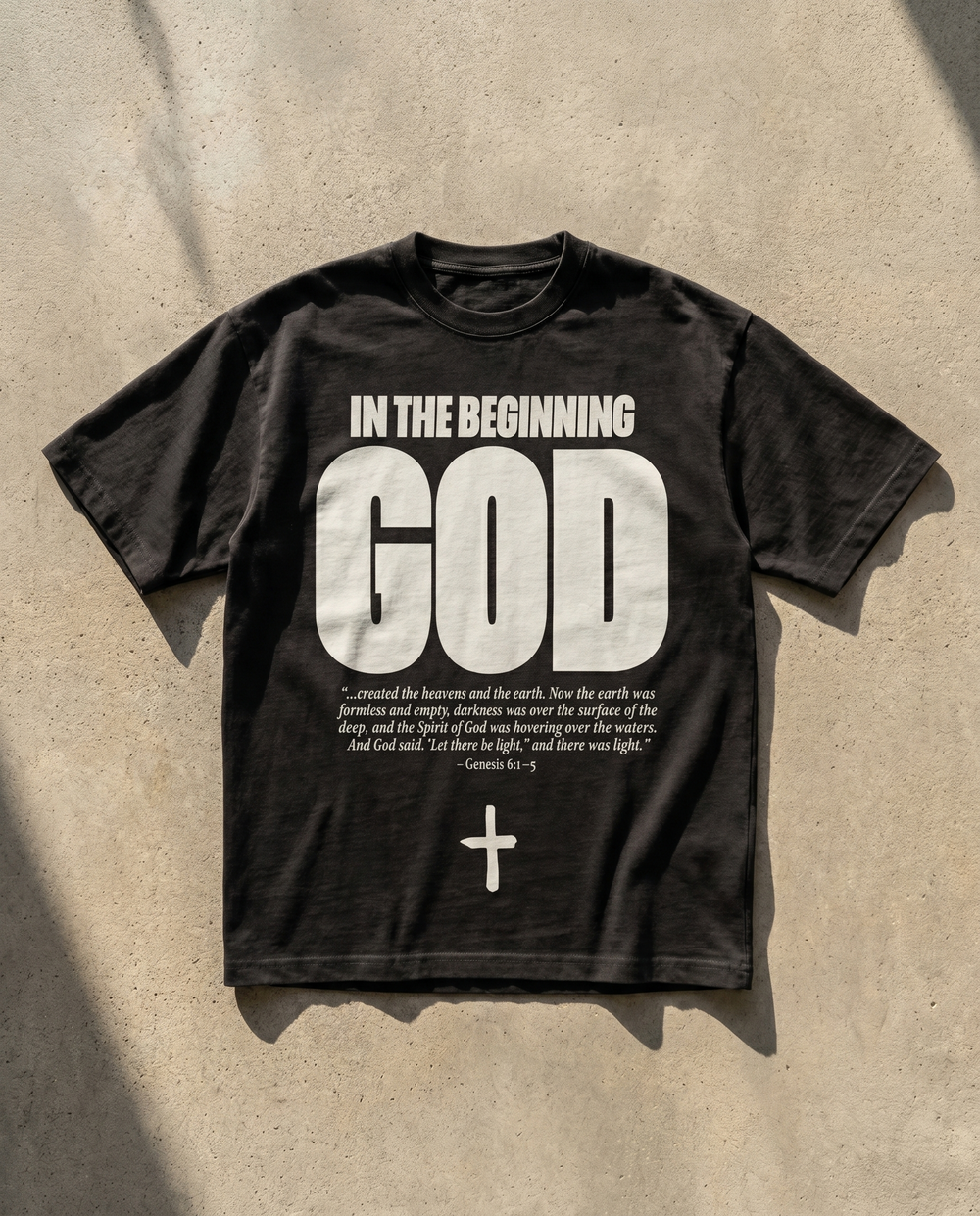 IN THE BEGINNING GOD · BLACK & WHITE