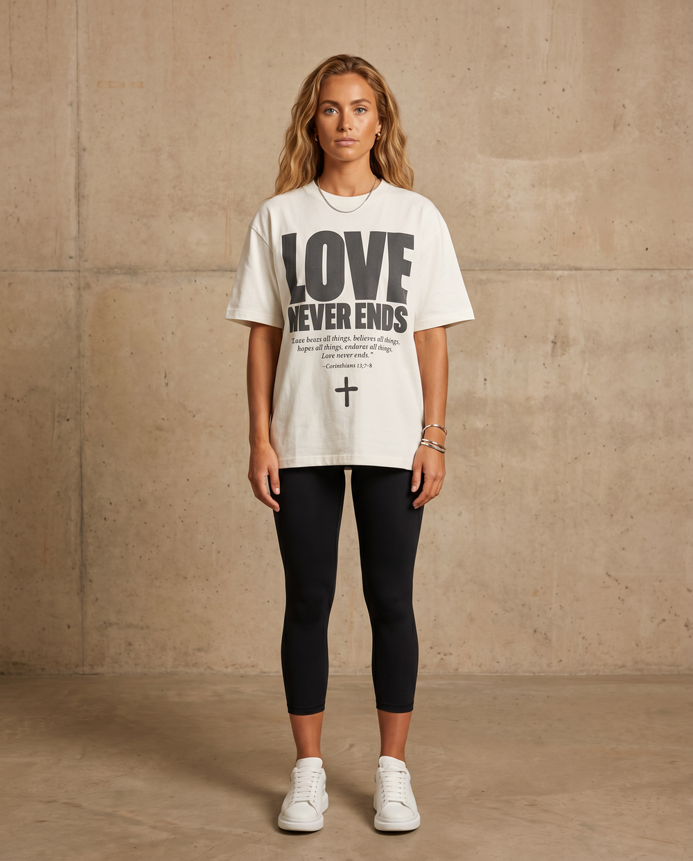 LOVE NEVER ENDS · MONOCHROME