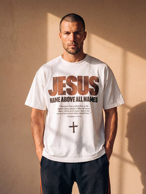 JESUS · NAME ABOVE ALL NAMES · WHITE