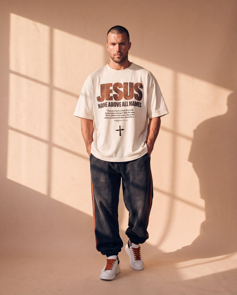JESUS · NAME ABOVE ALL NAMES · WHITE