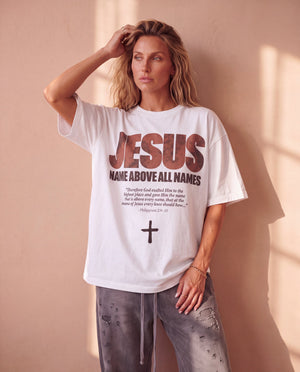 JESUS · NAME ABOVE ALL NAMES · WHITE