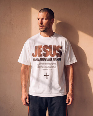 JESUS · NAME ABOVE ALL NAMES · WHITE