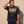 Jesus the Way the Truth the Life faded black tee, man with a hand in his hair looking to the side, John 14:6 verse and cross in view