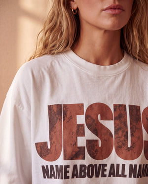 JESUS · NAME ABOVE ALL NAMES · WHITE