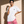 Love Never Ends tee, white, back print edition, woman, front crown thigh up