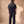 Jesus the Way the Truth the Life faded black tee, back view of a man in matching sweatpants, crown logo below the collar and on the pocket