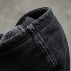 BLACK FADED HOODIE · IN THE BEGINNING GOD