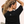 The Light of Life MONOCHROME tee, black, back print, woman, crown close up