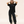 The Light of Life MONOCHROME tee, black, back print edition, woman, front crown full body