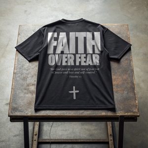 FAITH OVER FEAR • SUPER HEAVYWEIGHT • OVERSIZED • T-SHIRT • UNISEX