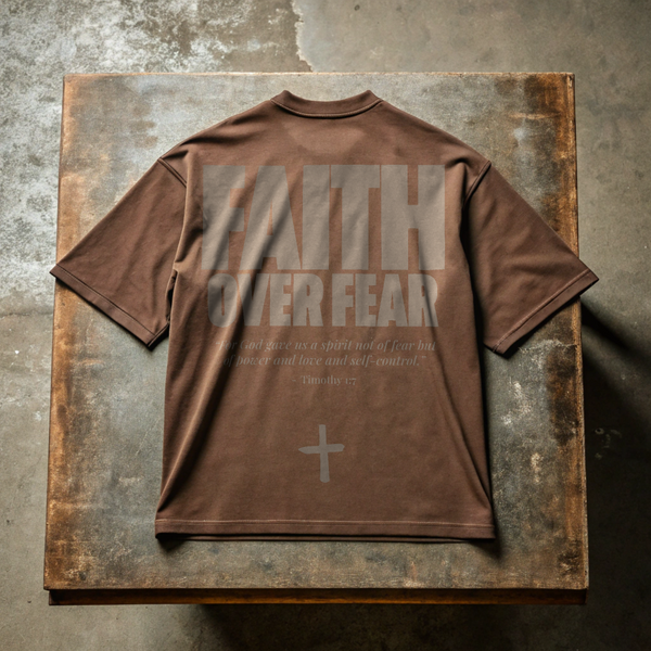 FAITH OVER FEAR • SUPER HEAVYWEIGHT • OVERSIZED • T-SHIRT • UNISEX