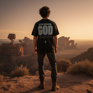 IN THE BEGINNING GOD • SUPER HEAVYWEIGHT • OVERSIZED • T-SHIRT • UNISEX