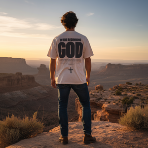 IN THE BEGINNING GOD • SUPER HEAVYWEIGHT • OVERSIZED • T-SHIRT • UNISEX