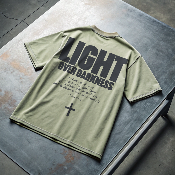 LIGHT OVER DARKNESS • SUPER HEAVYWEIGHT • OVERSIZED • T-SHIRT • UNISEX