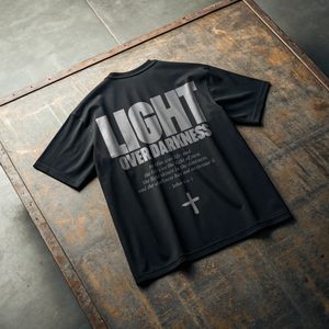 LIGHT OVER DARKNESS • SUPER HEAVYWEIGHT • OVERSIZED • T-SHIRT • UNISEX