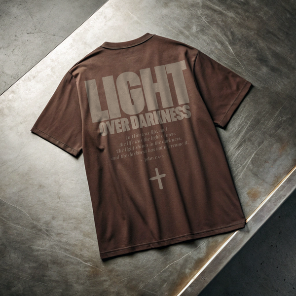 LIGHT OVER DARKNESS • SUPER HEAVYWEIGHT • OVERSIZED • T-SHIRT • UNISEX