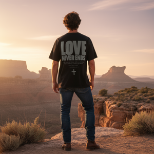 LOVE NEVER ENDS • SUPER HEAVYWEIGHT • OVERSIZED • T-SHIRT • UNISEX