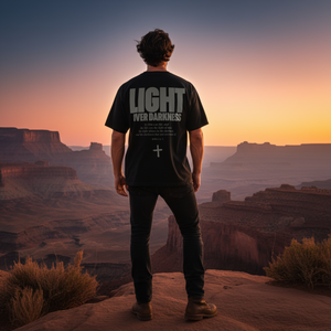 LIGHT OVER DARKNESS • SUPER HEAVYWEIGHT • OVERSIZED • T-SHIRT • UNISEX