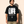The Light of Life tee, black, front print, man, look away thigh up