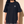 Light of the World tee, black, back print edition, woman, front crown chest close up