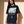 Light of the World tee, black, front print, woman, chest close up