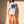Light of the World tee, white, back print edition, woman, back print full body look over