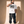 Light of the World tee, white, front print, man, hand on collar thigh up
