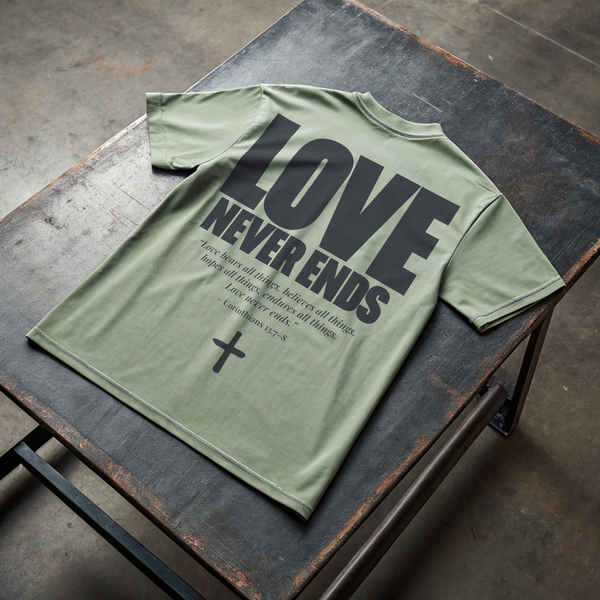 LOVE NEVER ENDS • SUPER HEAVYWEIGHT • OVERSIZED • T-SHIRT • UNISEX