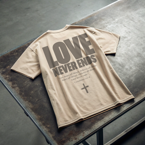 LOVE NEVER ENDS • SUPER HEAVYWEIGHT • OVERSIZED • T-SHIRT • UNISEX