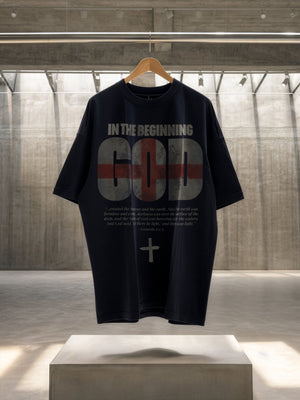 In The Beginning... St. George in Black – Christian T-Shirt by The Word