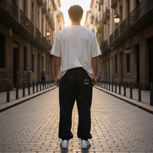 SUPER HEAVYWEIGHT SWEATPANTS - BLACK & OFF WHITE