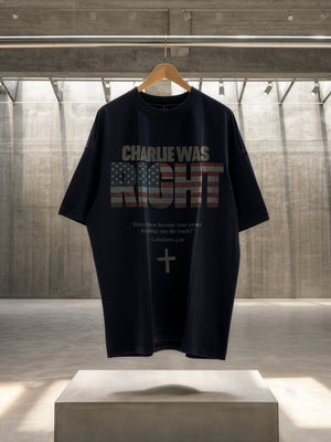 Charlie Was Right - Patriot Edition in Black – Christian T-Shirt by The Word