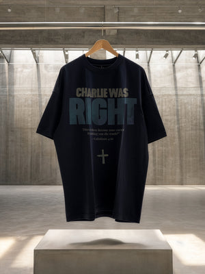 Charlie Was Right - Blue in Black – Christian T-Shirt by The Word