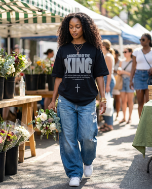 Daughter of the King Black - Lifestyle - Christian T-Shirt by The Word