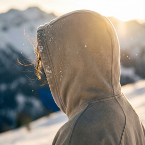 KHAKI SUNFADED  HOODIE · IN THE BEGINNING GOD