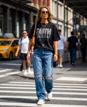 Faith Over Fear Black - Lifestyle - Christian T-Shirt by The Word