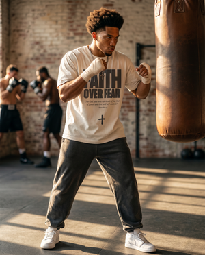 Faith Over Fear White - Lifestyle - Christian T-Shirt by The Word