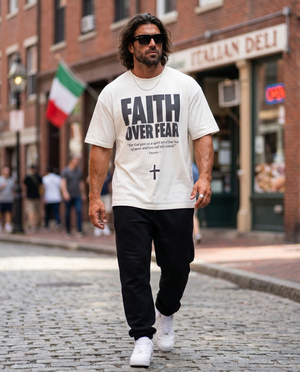 Faith Over Fear White - Lifestyle - Christian T-Shirt by The Word