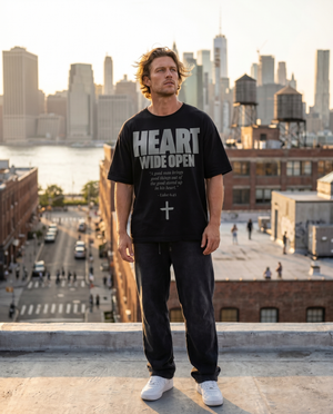 Heart Wide Open Black - Lifestyle - Christian T-Shirt by The Word