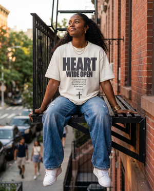 Heart Wide Open White - Lifestyle - Christian T-Shirt by The Word