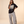 King of Kings MONOCHROME tee, black, front print, woman, hand on hip