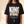 King of Kings MONOCHROME tee, black, front print, woman, chest close up