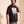 King of Kings MONOCHROME tee, black, front print, man, three quarter hand on collar