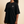 In The Beginning God MONOCHROME tee, black, back print edition, woman, front crown