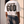 In The Beginning God MONOCHROME tee, white, back print edition, woman, back print close up