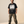 In The Beginning God MONOCHROME tee, black, front print, man, standing full body