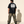 In The Beginning God MONOCHROME tee, black, back print edition, man, back print full body