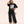 The Light of Life MONOCHROME tee, black, front print, woman, hem pull full body