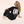 The Light of Life MONOCHROME tee, black, back print edition, woman, back print seated