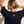 Heart Wide Open tee, black, back print, woman, crown close up arms up